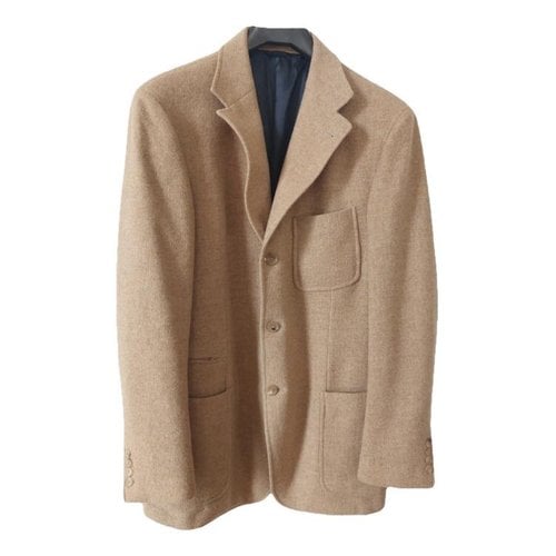 Pre-owned Fay Wool Jacket In Camel