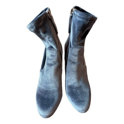 Pre-owned Steve Madden Cloth Boots In Blue