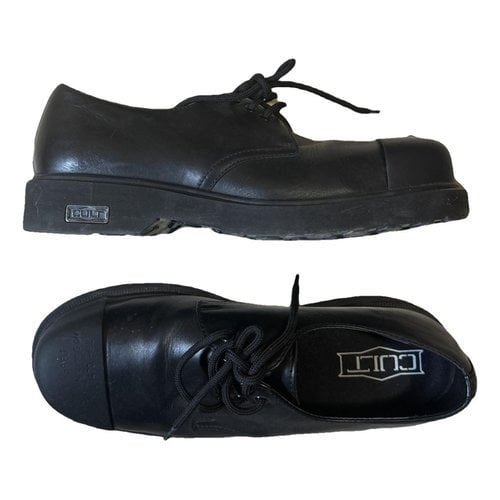 Pre-owned Cult Leather Lace Ups In Black