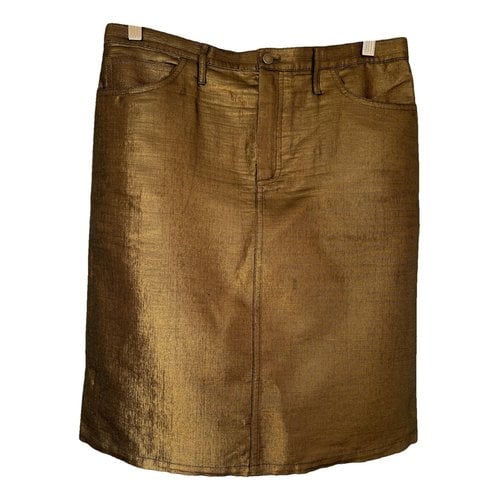 Pre-owned Lanvin Skirt In Gold