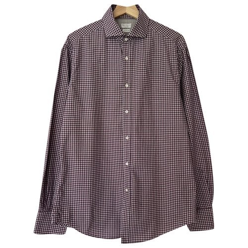 Pre-owned Brunello Cucinelli Shirt In Burgundy