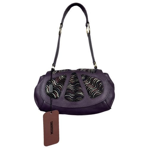 Pre-owned Missoni Leather Handbag In Purple