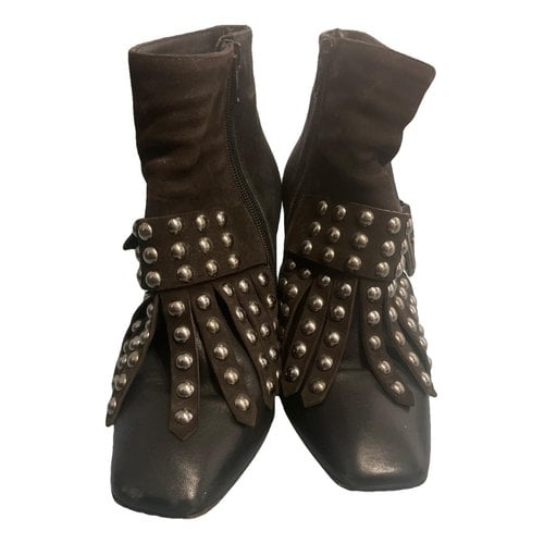 Pre-owned Alysi Leather Boots In Black