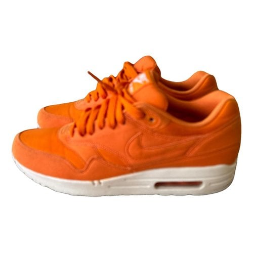 Pre-owned Nike Air Max 1 Cloth Low Trainers In Orange