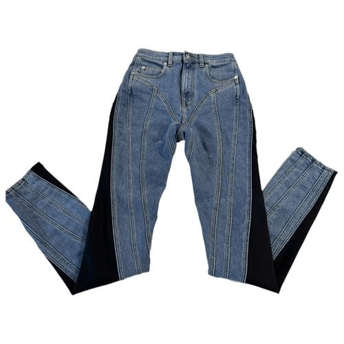 Pre-owned Mugler Jeans In Blue