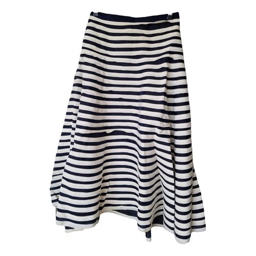 Pre-owned Marc By Marc Jacobs Silk Mid-length Skirt In Navy