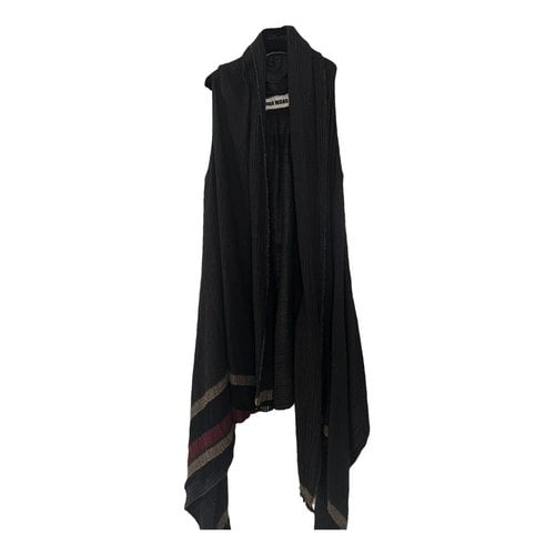 Pre-owned Uma Wang Wool Stole In Black