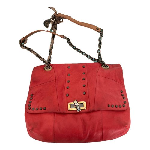 Pre-owned Lanvin Happy Leather Handbag In Red