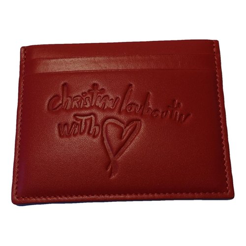 Pre-owned Christian Louboutin Leather Wallet In Red