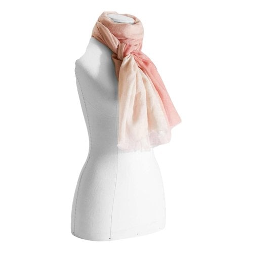 Pre-owned Max Mara Silk Stole In Pink