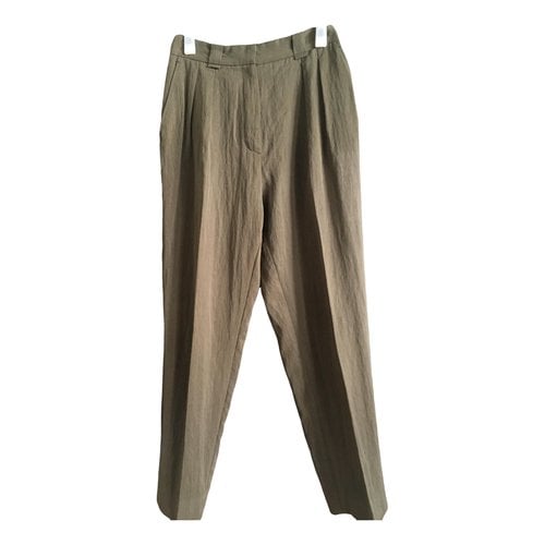 Pre-owned Masscob Trousers In Khaki