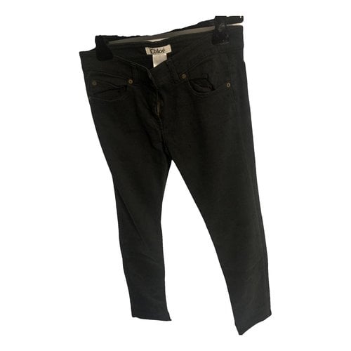 Pre-owned Chloé Slim Jeans In Anthracite