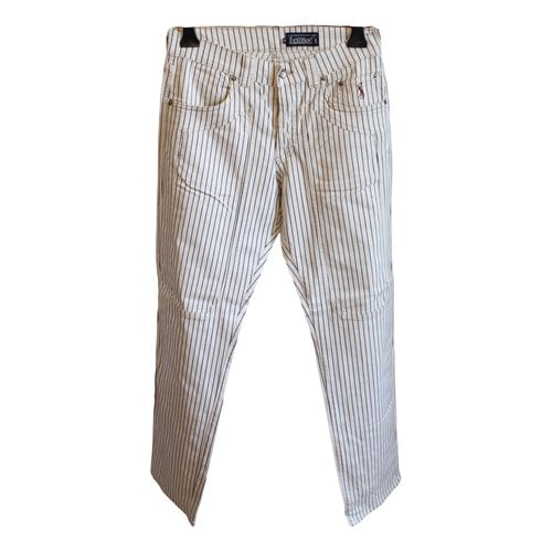 Pre-owned Jeckerson Straight Jeans In White
