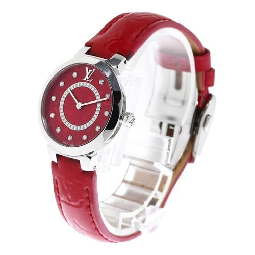 Pre-owned Louis Vuitton Tambour Watch In Red
