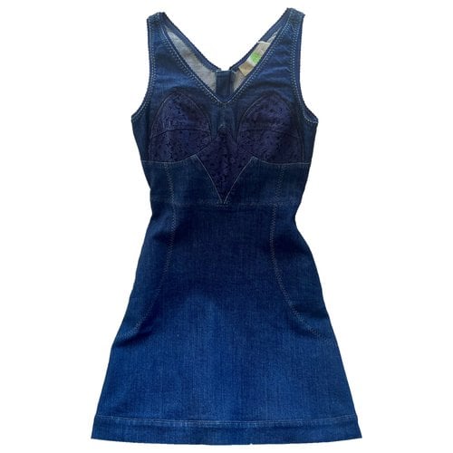 Pre-owned Stella Mccartney Mini Dress In Blue