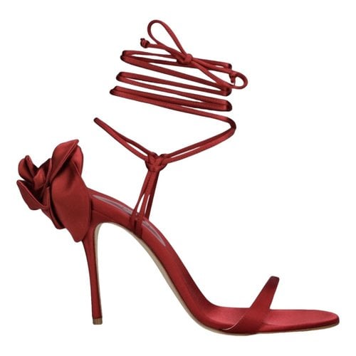 Pre-owned Magda Butrym Leather Heels In Red