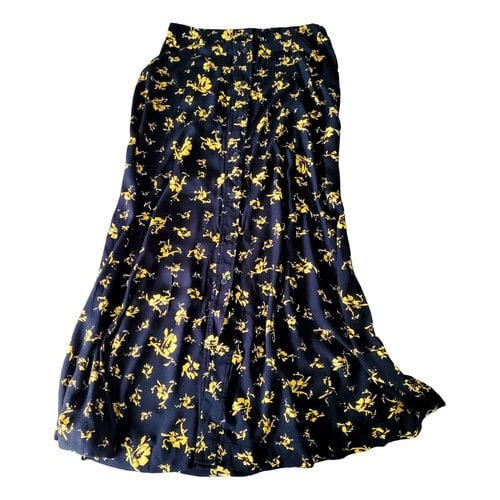 Pre-owned Ganni Maxi Skirt In Black