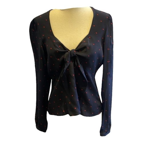Pre-owned Intermix Silk Blouse In Blue