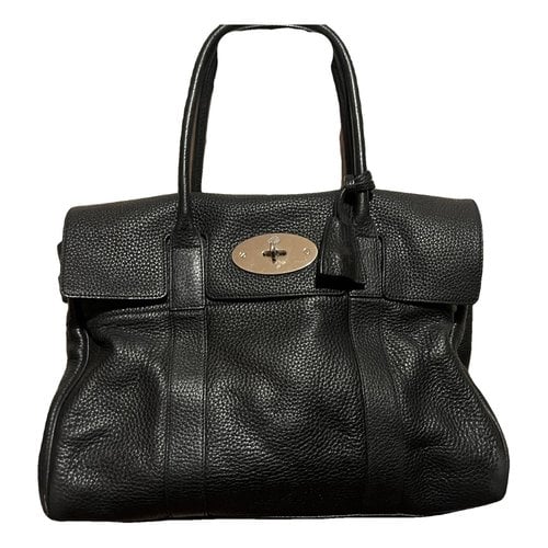 Pre-owned Mulberry Bayswater Leather Handbag In Black