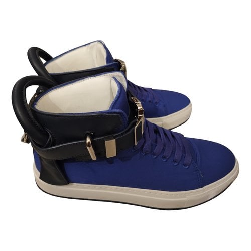 Pre-owned Buscemi Cloth High Trainers In Blue