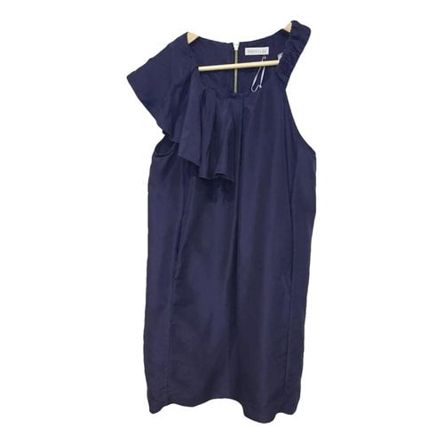 Pre-owned Whistles Silk Mini Dress In Blue