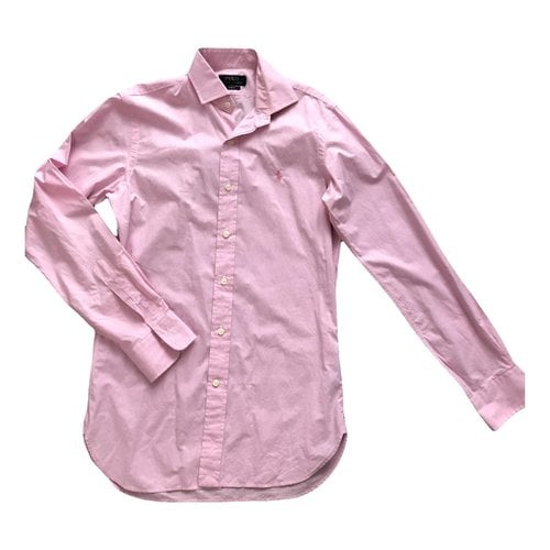 Pre-owned Polo Ralph Lauren Polo Classique Manches Longues Shirt In Pink