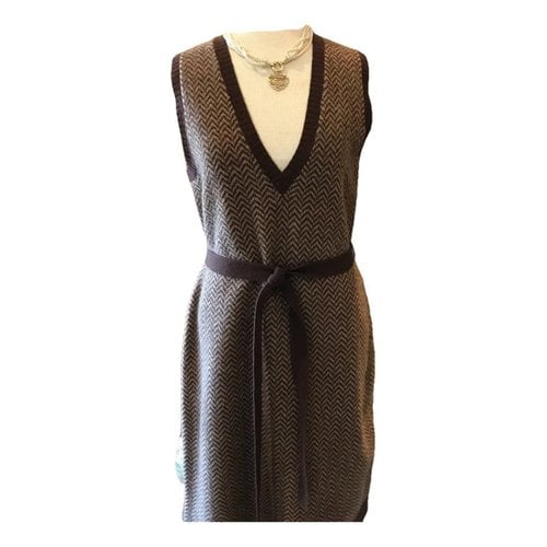 Pre-owned Ralph Lauren Wool Mid-length Dress In Brown
