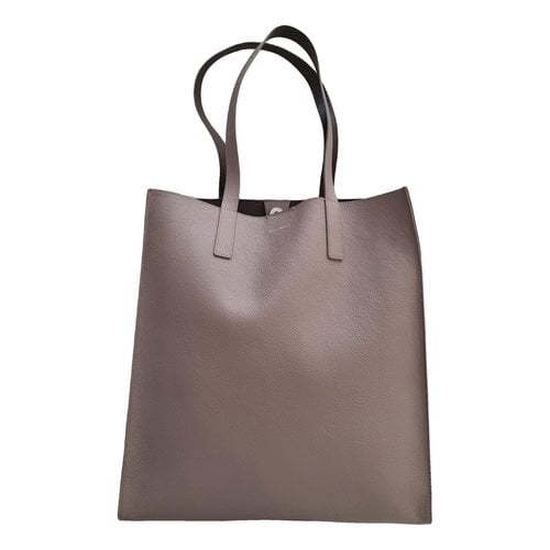Pre-owned Coccinelle Leather Tote In Grey