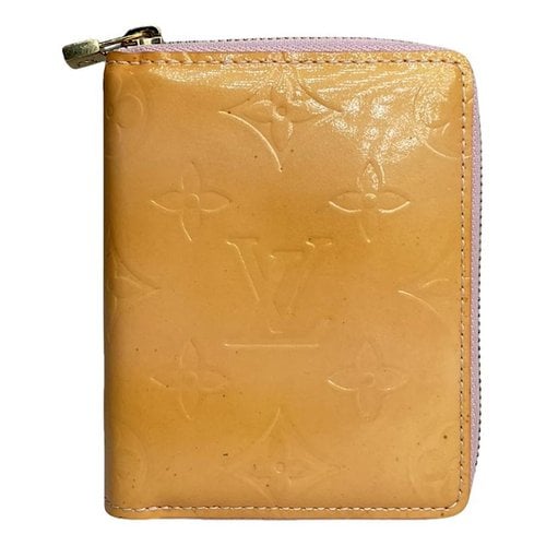 Pre-owned Louis Vuitton Zippy Leather Wallet In Yellow