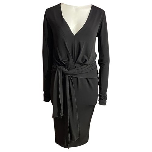 Pre-owned Emanuel Ungaro Mid-length Dress In Black