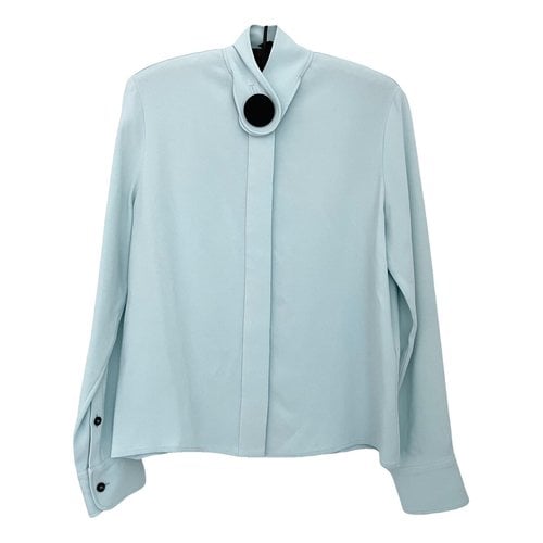 Pre-owned Balenciaga Silk Shirt In Blue
