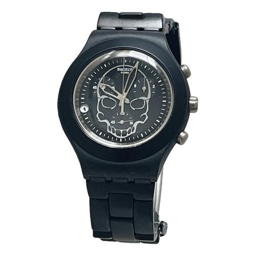 Pre-owned Swatch Watch In Black