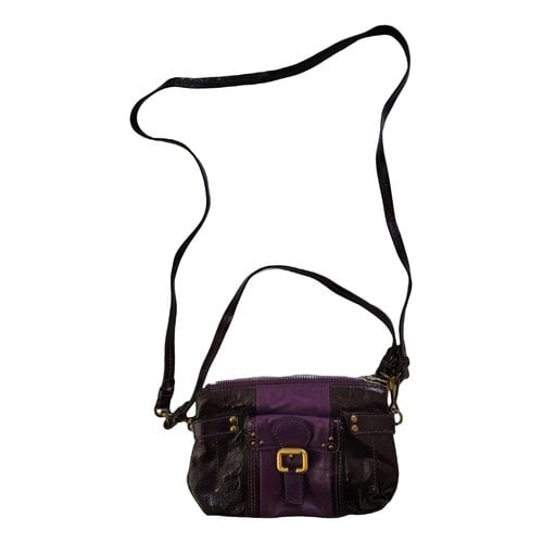 Pre-owned Chloé Leather Crossbody Bag In Purple