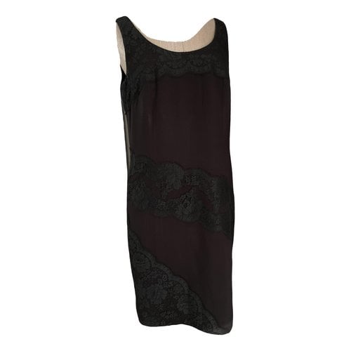 Pre-owned Christian Lacroix Lace Mid-length Dress In Black
