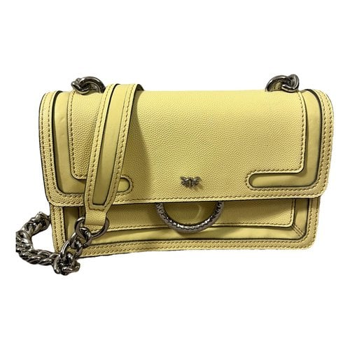 Pre-owned Pinko Love Bag Leather Handbag In Yellow