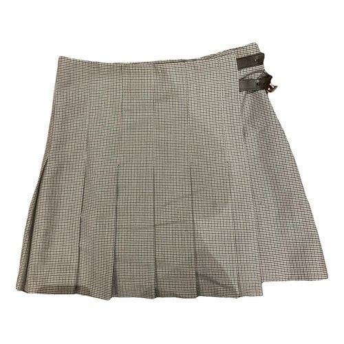 Pre-owned Msgm Wool Mini Skirt In Grey