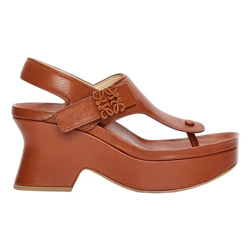 Pre-owned Loewe Leather Sandal In Other