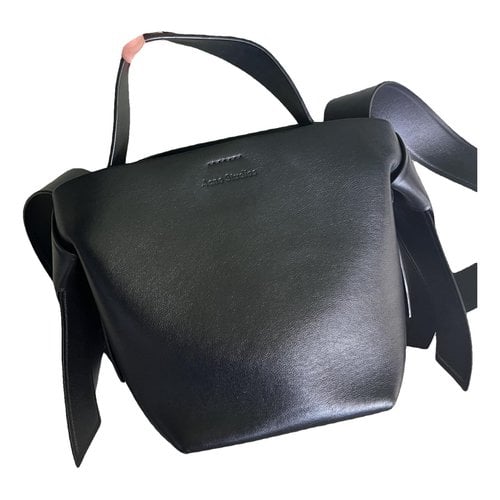Pre-owned Acne Studios Musubi Leather Crossbody Bag In Black