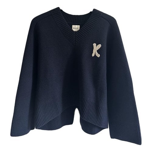 Pre-owned Khaite Cashmere Jumper In Navy