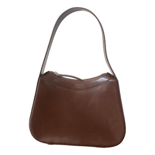 Pre-owned By Far Leather Handbag In Brown