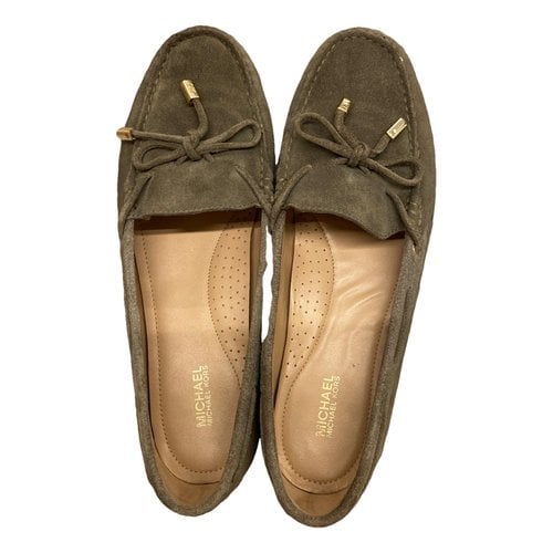 Pre-owned Michael Kors Flats In Green
