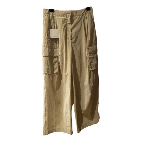Pre-owned Tibi Cloth Large Pants In Beige