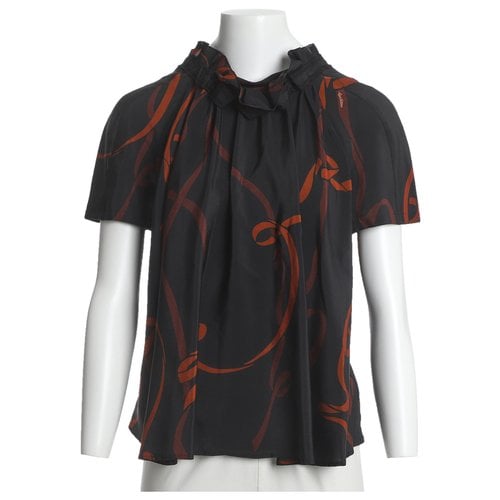 Pre-owned Louis Vuitton Silk Blouse In Black
