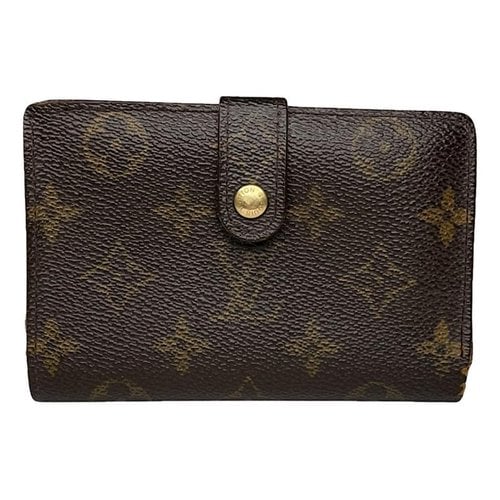 Pre-owned Louis Vuitton Flore Leather Wallet In Brown