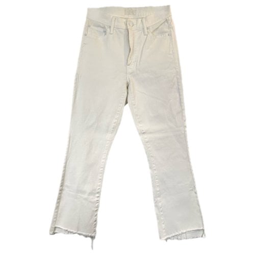 Pre-owned Mother Mstraight Jeans In White