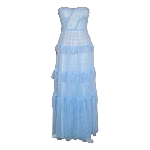 Pre-owned Needle & Thread Lace Maxi Dress In Blue