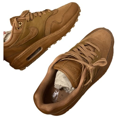 Pre-owned Nike Air Max 1 Velvet Trainers In Camel