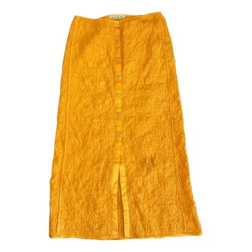 Pre-owned Acne Studios Mid-length Skirt In Orange