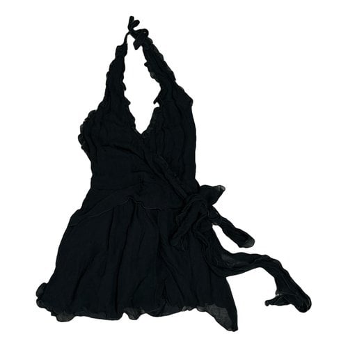 Pre-owned Mirae Mini Dress In Black