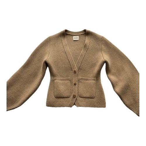 Pre-owned Khaite Cashmere Cardigan In Camel